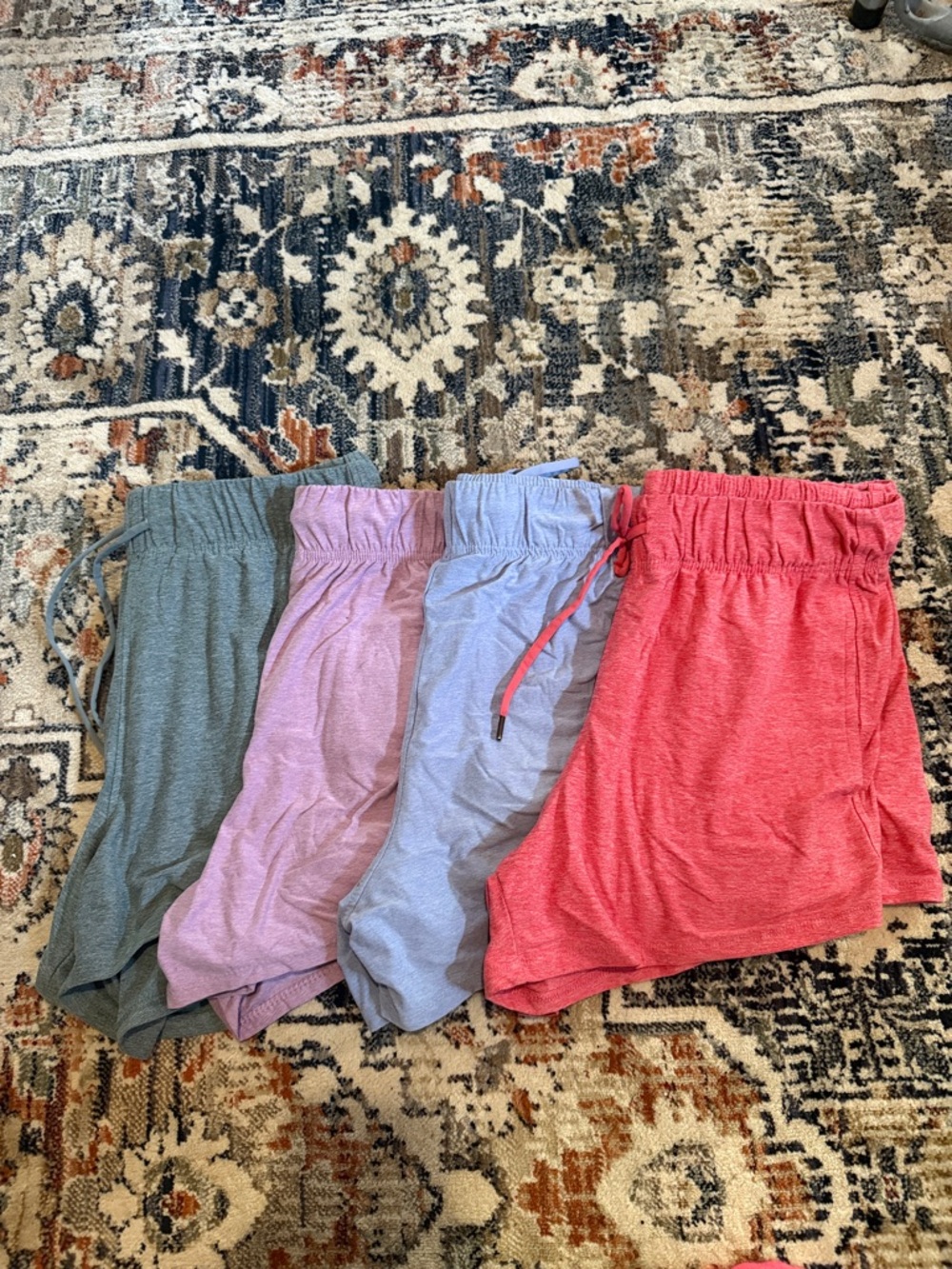 Athletic Works Elastic-Waist Athletic Shorts - Sage, Lavender, Light Blue, Coral